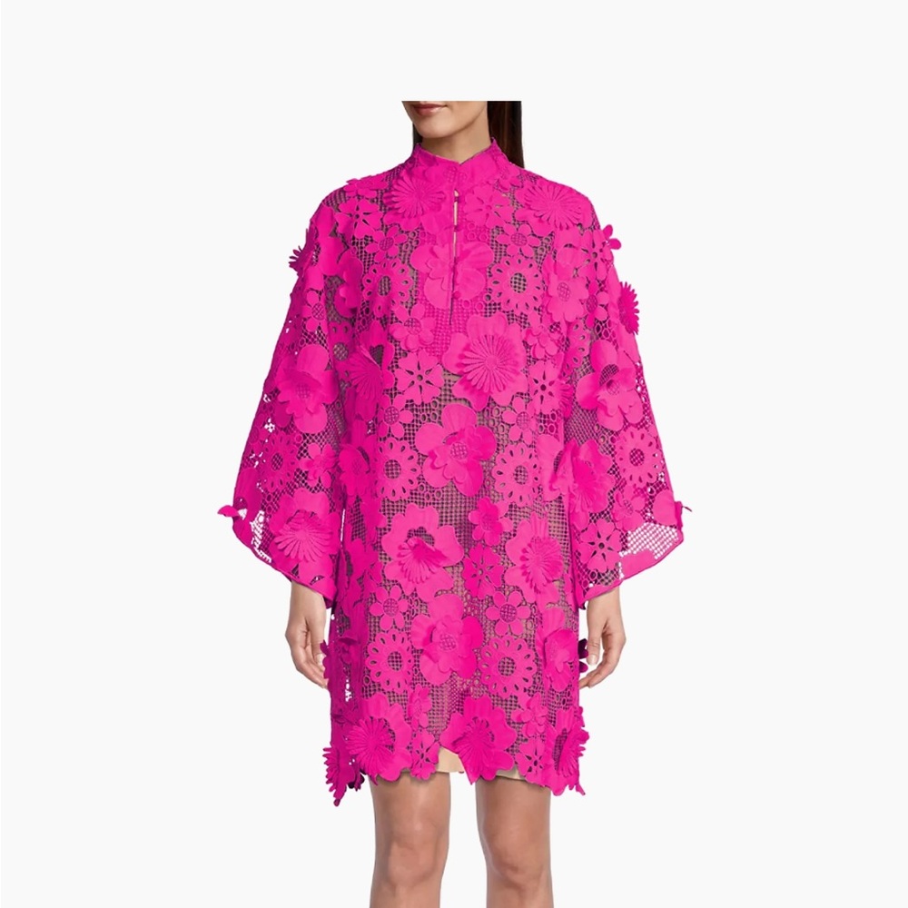 La Vie Style House mini caftan in knockout pink- never worn